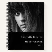 Sketchbook Foto Schwarz-weiß Notizblock (Vorderseite)