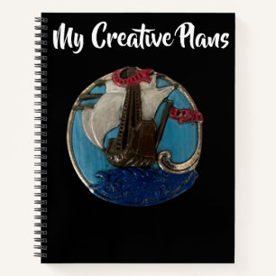 Sketchbook für Segelschiffe mit individuellem Proj Notizblock