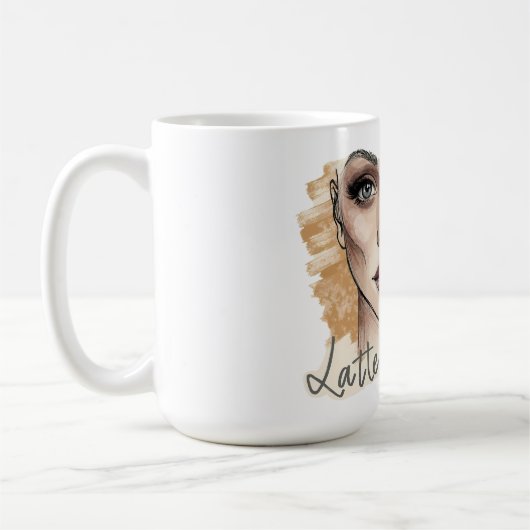 Sketchbook Glam: Latte Makeup Kaffeetasse (Links)