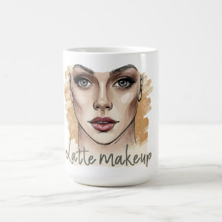 Sketchbook Glam: Latte Makeup Kaffeetasse