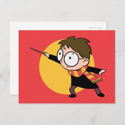 Sketchbook HARRY POTTER™ Casting Spell Einladungspostkarte (Vorne/Hinten)