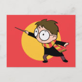 Sketchbook HARRY POTTER™ Casting Spell Einladungspostkarte (Vorderseite)