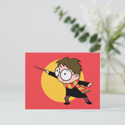 Sketchbook HARRY POTTER™ Casting Spell Einladungspostkarte (Stehend Vorderseite)