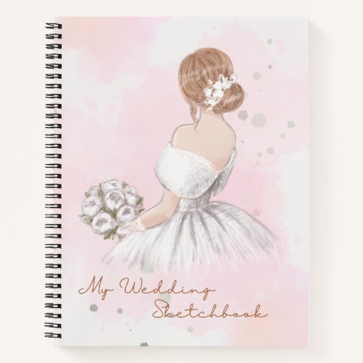 Sketchbook Hochzeitskleid Notizblock (Vorderseite)