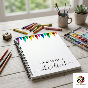 Sketchbook Holographic Pink Tropfens Girl Notizblock