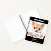 Sketchbook-Hund Haustier Schwarz-weißes Foto Colla Notizblock (Innenseite)