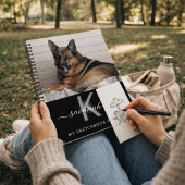 Sketchbook-Hunde-Foto-Monogramm Notizblock