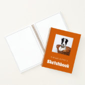 Sketchbook-Hunde-Foto-Skript gebrannt orange Notizblock (Innenseite)
