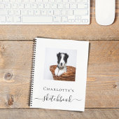 Sketchbook-Hunde-Foto-Skript Notizblock