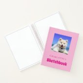 Sketchbook-Hunde-Foto-Skript Rosa Mädchen Notizblock (Innenseite)