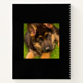 Sketchbook-Hunde-Foto-Skript Schwarz-weiß Notizblock (Rückseite)