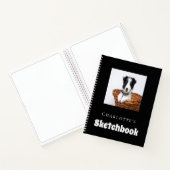 Sketchbook-Hunde-Foto-Skript Schwarz-weiß Notizblock (Innenseite)