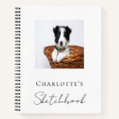 Sketchbook-Hundehund-Foto Notizblock (Vorderseite)