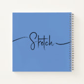 Sketchbook Ihr Name Script Aquamarin blau Notizblock (Rückseite)