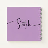 Sketchbook Ihr Name Script Aquamarin blau Notizblock (Rückseite)