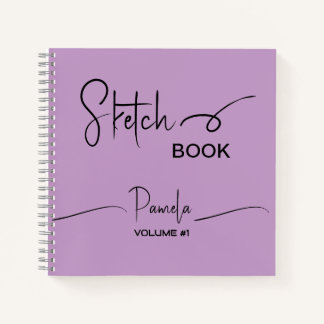 Sketchbook Ihr Name Script Aquamarin blau Notizblock