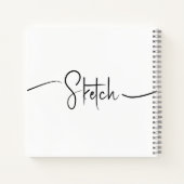 Sketchbook Ihr Name Script Aquamarin blau Notizblock (Rückseite)