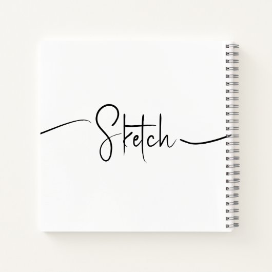 Sketchbook Ihr Name Script Aquamarin blau Notizblock (Rückseite)