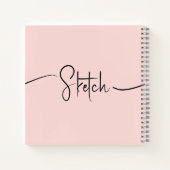 Sketchbook Ihr Name Script Aquamarin blau Notizblock (Rückseite)