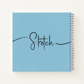 Sketchbook Ihr Name Script Aquamarin blau Notizblock (Rückseite)