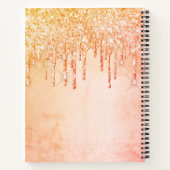 Sketchbook Koralle Rose Gold Rosa Glitzer Tropfen  Notizblock (Rückseite)