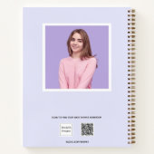 Sketchbook lavender violett Foto typografie Notizblock (Rückseite)