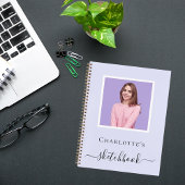 Sketchbook lavender violett Foto typografie Notizblock