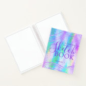 Sketchbook Lila Iridescent Holographic Name Notizblock (Innenseite)
