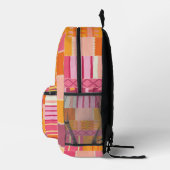 Sketchbook Marks-Textured Multicoloured Stripes Bedruckter Rucksack (Rechts)