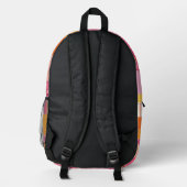 Sketchbook Marks-Textured Multicoloured Stripes Bedruckter Rucksack (Rückseite)