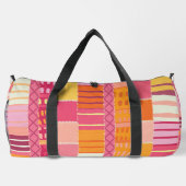 Sketchbook Marks-Textured Multicoloured Stripes Duffle Bag (Rückseite)