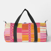 Sketchbook Marks-Textured Multicoloured Stripes Duffle Bag (Vorderseite)