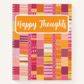 Sketchbook Marks-Textured Multicoloured Stripes Notizblock (Vorderseite)