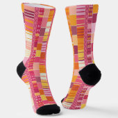 Sketchbook Marks-Textured Multicoloured Stripes Socken (Gewinkelt)