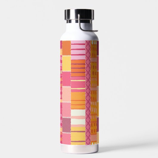 Sketchbook Marks-Textured Multicoloured Stripes Trinkflasche (Links)