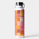 Sketchbook Marks-Textured Multicoloured Stripes Trinkflasche (Rückseite)