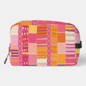 Sketchbook Marks-Textured Multicoloured Stripes Waschbeutel (Rückseite)