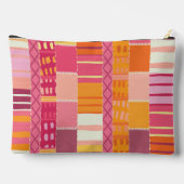 Sketchbook Marks-Textured Multicoloured Stripes Zubehörtasche (Rückseite)