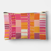 Sketchbook Marks-Textured Multicoloured Stripes Zubehörtasche (Rückseite)