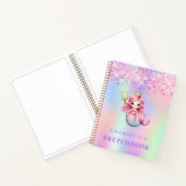 Sketchbook Meerjungfrau Prinzessin rosa holografis Notizblock (Innenseite)