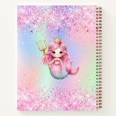 Sketchbook Meerjungfrau Prinzessin rosa holografis Notizblock (Rückseite)
