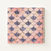 Sketchbook Meerjungwaagen lila rosa Notizblock (Rückseite)
