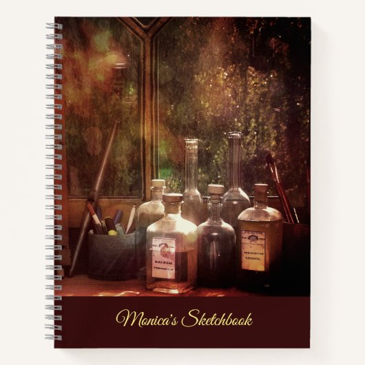 Sketchbook mit Ihrem Namen oder einem anderen Text Notizblock (Vorderseite)