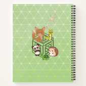 Sketchbook mit Niedlichen kleinen Tieren Notizblock (Rückseite)