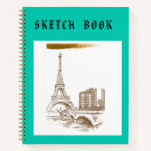 Sketchbook Paris Neon Notizblock (Vorderseite)