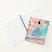 Sketchbook Pastel Gradient Glitter Rainbow Bokeh Notizblock (Innenseite)