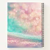 Sketchbook Pastel Gradient Glitter Rainbow Bokeh Notizblock (Rückseite)