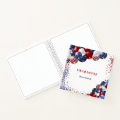 Sketchbook patriotische rot-blaue schwarze Ballons Notizblock (Innenseite)