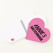 SKETCHBOOK PERSONALISIERTER HERZSHAPIERNAME NOTIZBLOCK (Innenseite)