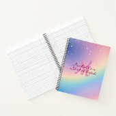 Sketchbook Rainbow Unicorn Glitzer Notizblock (Innenseite)